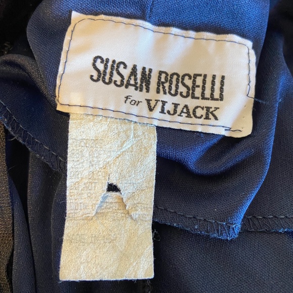 SUSAN ROSELLI for VIJACK  Embossed Velvet Cocktail Dress - Picture 11 of 14